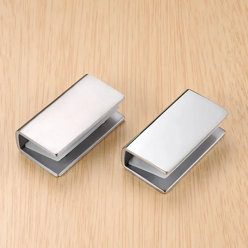 1PCS Stainless Steel Door Hinge Cupboard Support Durable Cabinet Furniture Hardware Home Bath Install Glass Clamp Fixed Widen