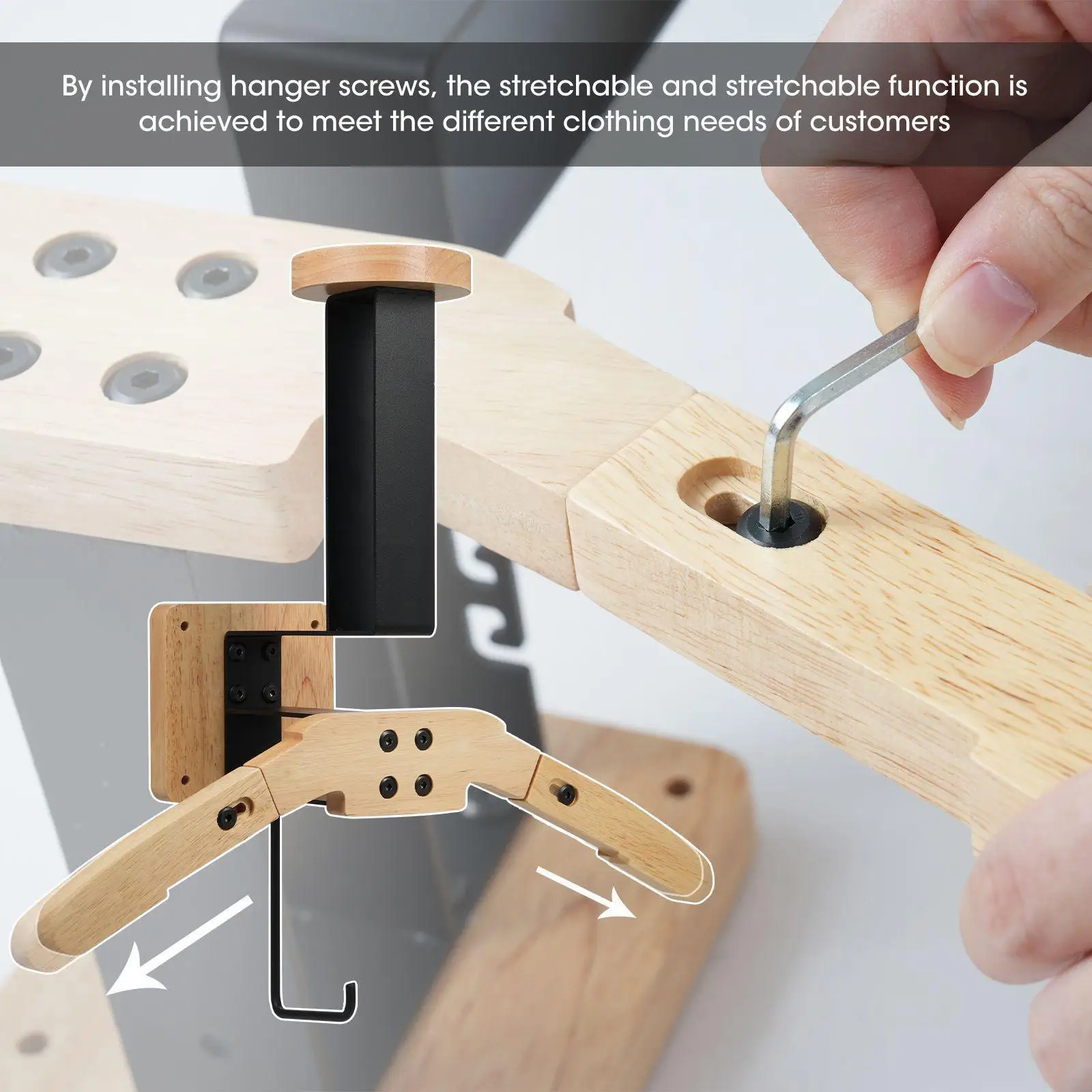 Helmet Organizer Stand with Hook Wall Mounted Wooden Hanger for Motorcycle Helmet Jacket Storage Garage Hallway Bedroom