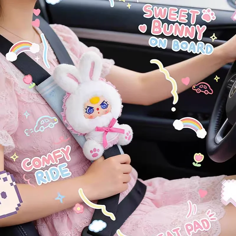 

New Genuine Baby Three Cute Guardians On The Go Series Blind Box Mysterious Box Baby'S Gift Seat Belt Shoulder Pad Kawaii