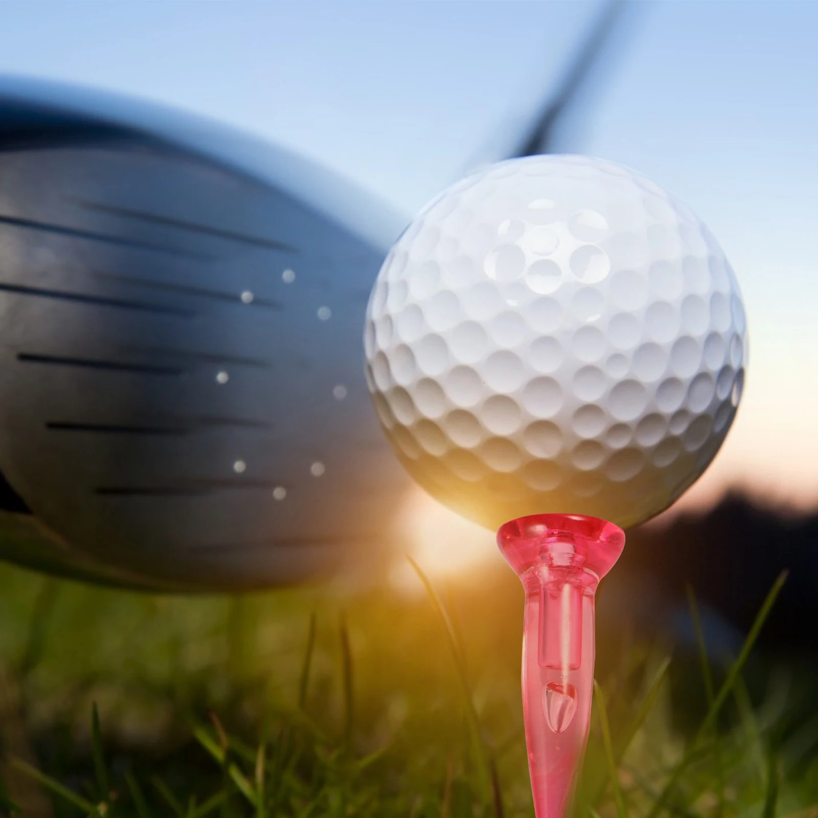 

2pcs Golf Tees Unbreakable Durable Lightweight Convenient Storage Simple Design Great Gift Golf Lovers Ball Stand