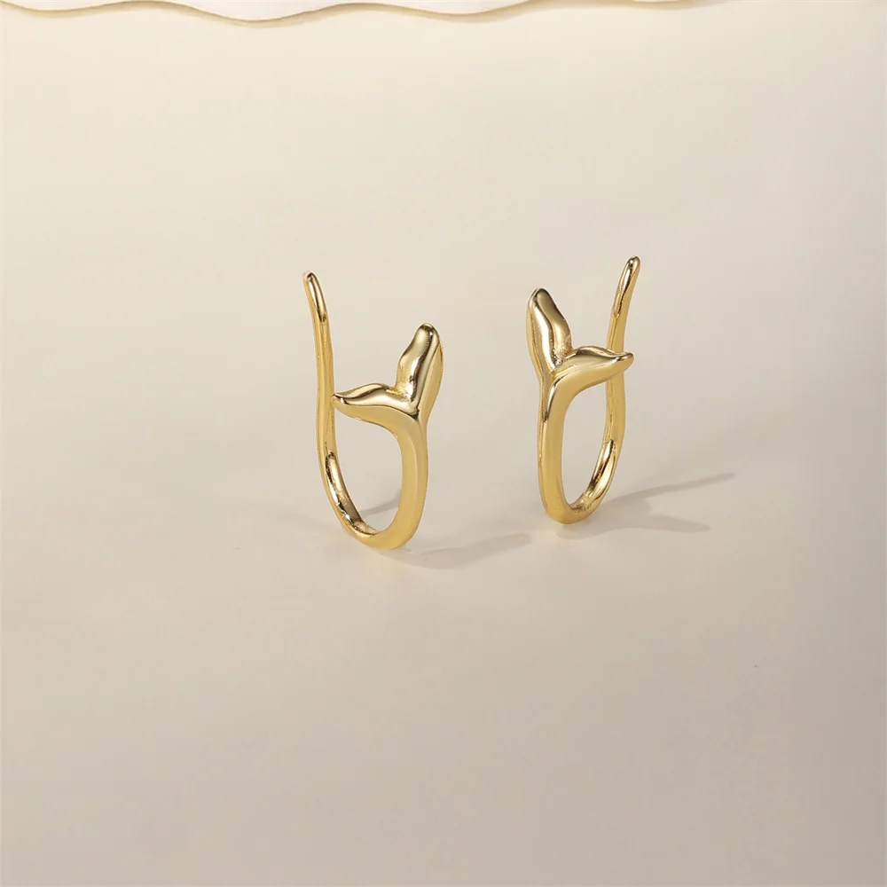 Aide 925 Sterling Silver Smooth Long Line Ear Climber Stud Earrings For Women Minimalist Ear Crawlers Studs Piercing Jewelry