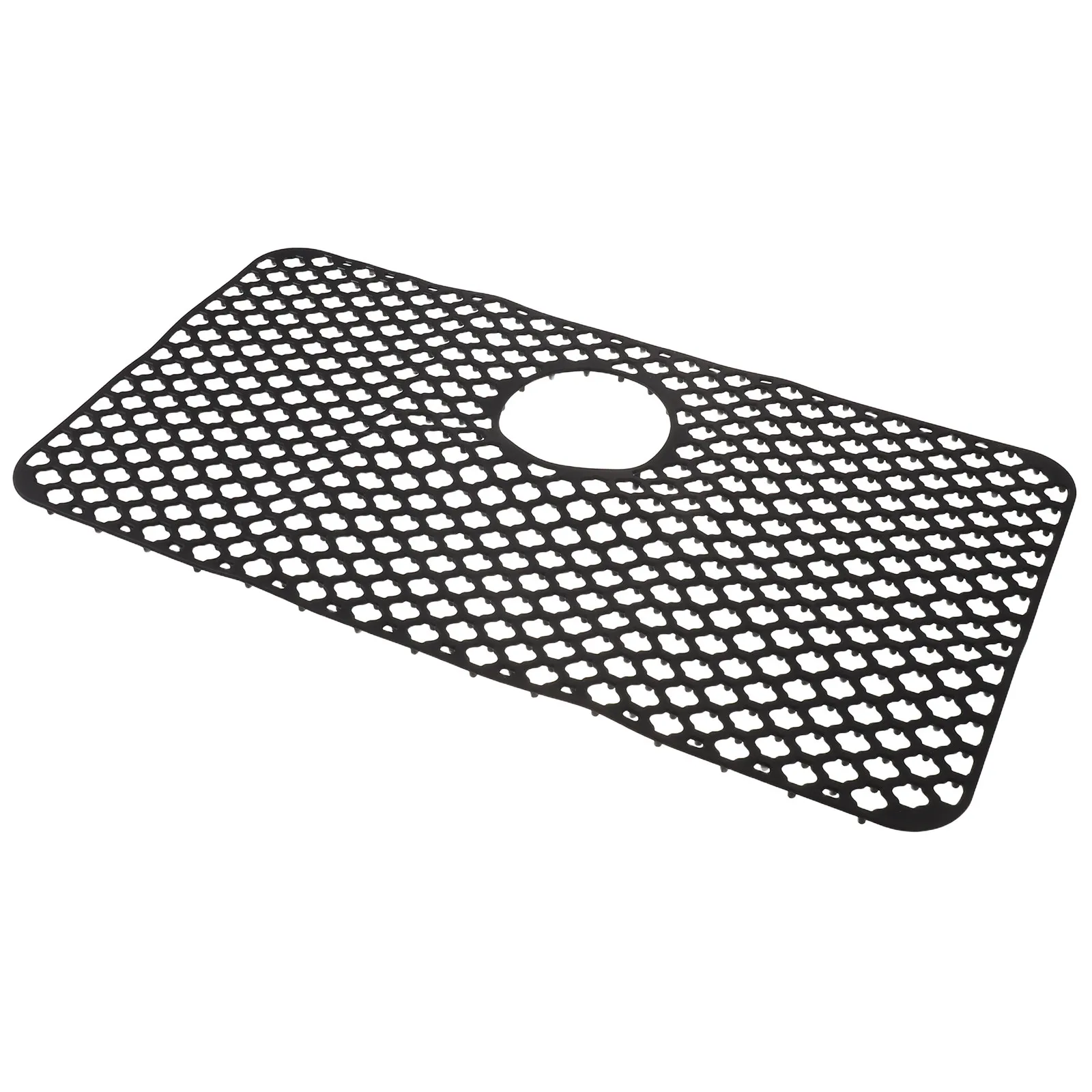 

Silicone Sink Drying Mat for Kitchen 26x14 Inch Black Wide Coverage Drain Pad Dish Air Drying Nonslip Protective Liner Sink