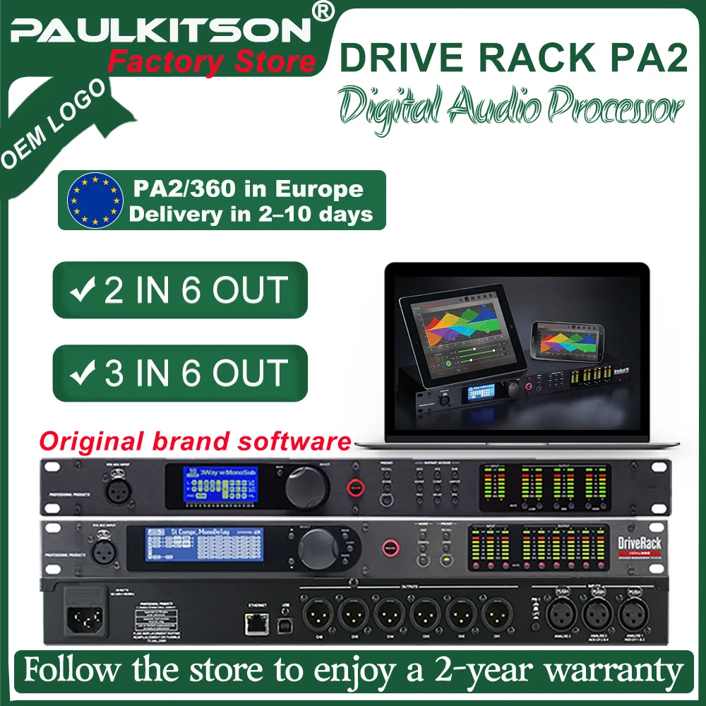 PA2/VENU360 3 Input 6 Output Professional Digital Audio Processor Speaker Management System Compatible with Original Software