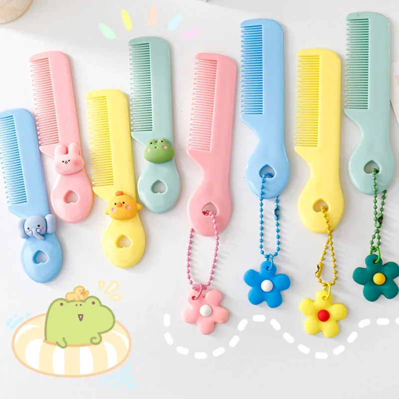 Cute Mini Comb for Baby Girl Boy Small Koran Cartoon Animal Floral Protable Hair Brushes Girl Kid Hair Accessories Hair Comb