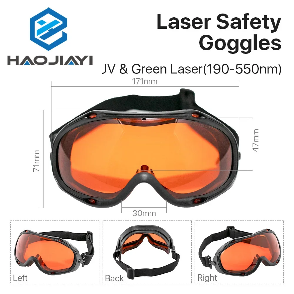 355nm UV Laser Safety Goggles OD6+190-550nm Protective Glasses Shield Protection Eyewear for UV Laser Machine