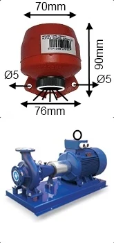 Ileritraffic 2-Tone 24 VDC Buzzer MS-1260 with Durable ABS Material IP54 Protection 95 DB Sound Output 70x76x90mm