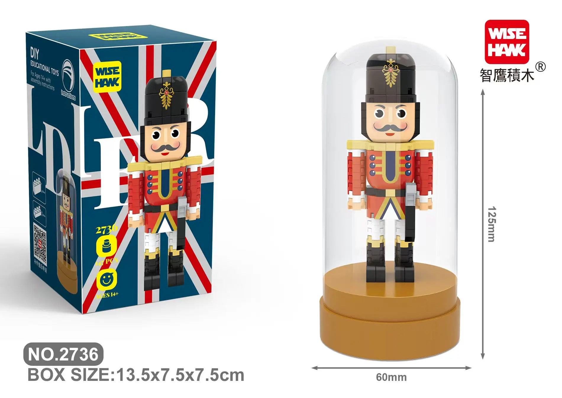 Retro Soldat geformt kreative Miniatur Baustein Modell Weihnachten Home Ornament DIY pädagogische Kinder Spielzeug Urlaub Geschenke – Detail 8