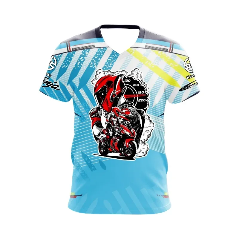 2025 كاواساكي دراجة نارية شعار Z الرجال الصيف التجفيف السريع امتصاص العرق تي شيرت ، النشاط في الهواء الطلق تي شيرت ، الشارع عادية #1