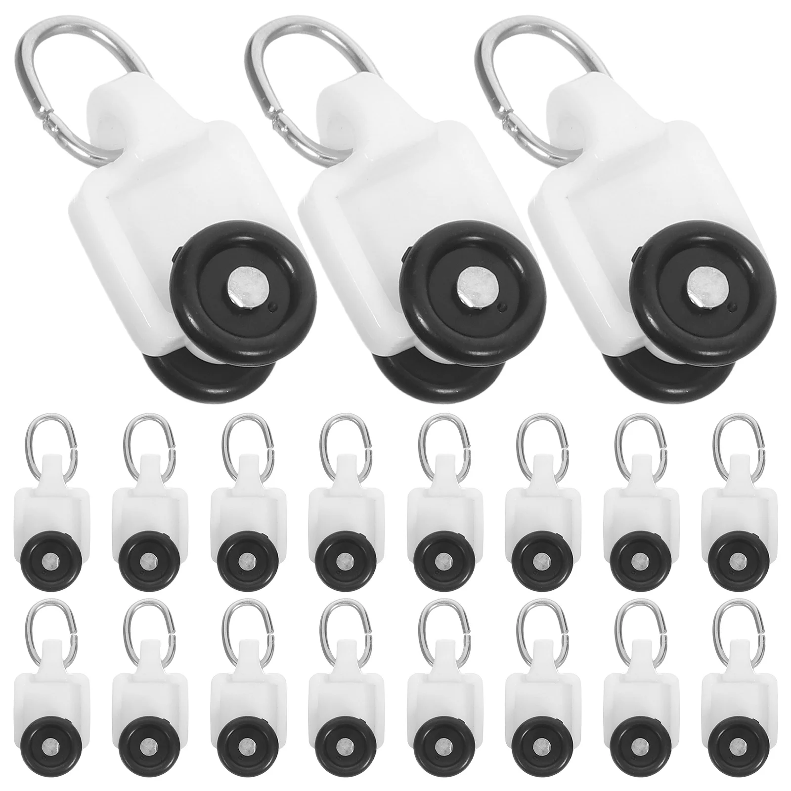 

100pcs Silent Curtain Track Rollers Plastic Drapery Rail Gliders For Window Shower Sliding Roller Wheel Replacement - Ceiling