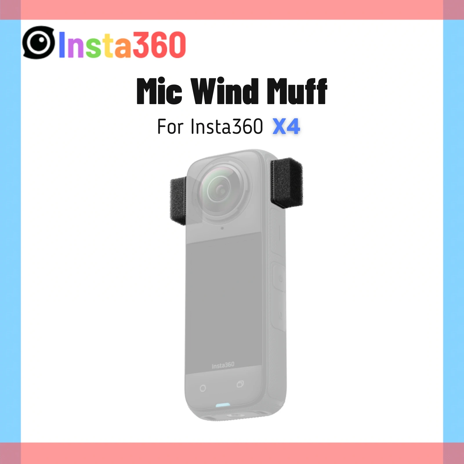 INSTA360 X4 Mic Wind Muff Deadcat Windproof Cotton Removable Sponge Acoustic Foam For Insta 360 X4 Original Audio Accessory