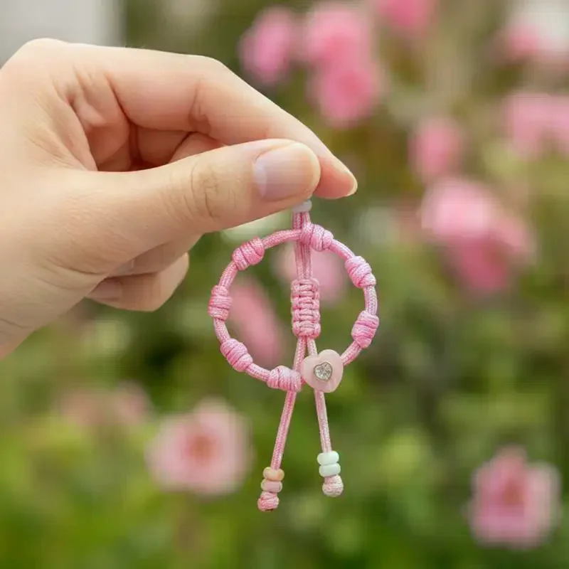 Heart Dopamine Bracelet Adjustable Drawstring Rope Handmade Contrast Color Hand Rope Fashion Jewelry Gift For Women