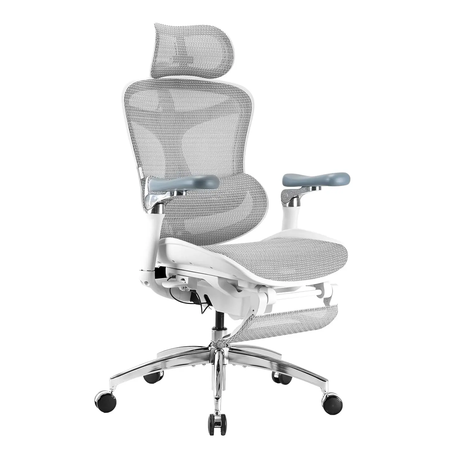 Doro C300 Pro Ergonomic Office Chair with Footrest, Soft 6D Armrests | Dynamic Lumbar Support, Seat Depth, Customized