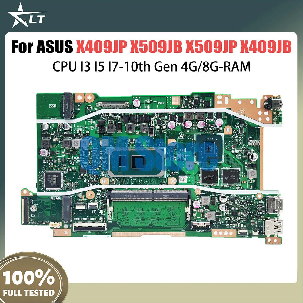 X409JP Laptop Motherboard For ASUS X509JB X509JP X409JB R409J P1510CJA Notebook Mainboard CPU I3 I5 I7 10th Gen 4G 8G RAM 920MX