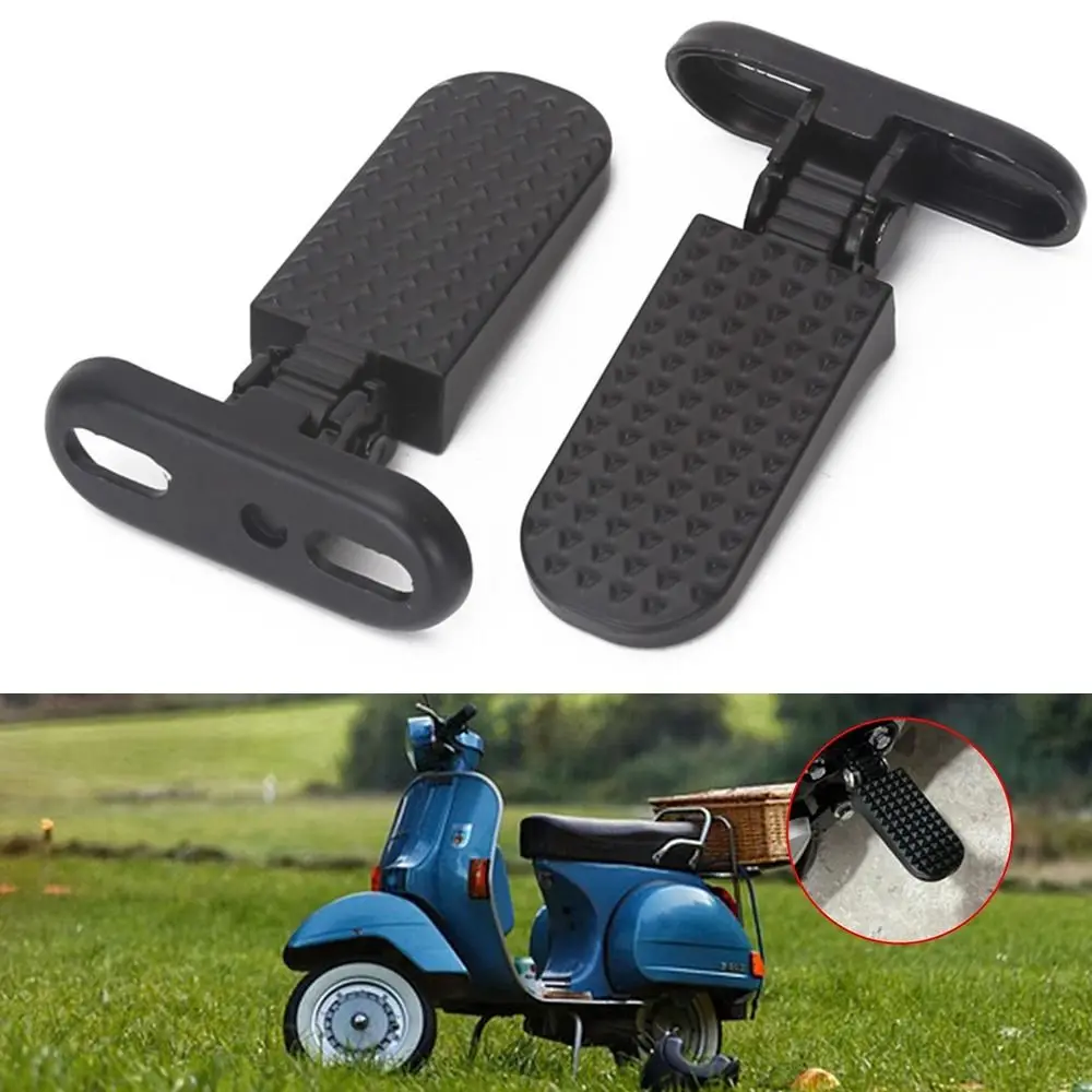 1 Pair Quick Release Bike Rear Pedals Aluminium Alloy Non-Slip Ebike Pegs Universal Foldable Foot Pegs for Electric Bicycle