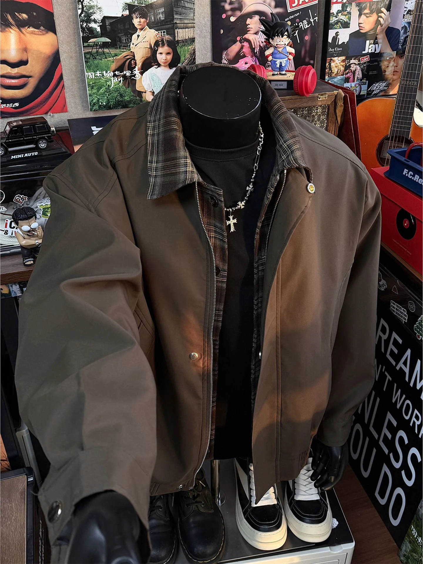 

Мужская куртка Cleanfit Flight Jaet для весны и осени, приталенная, с американским воротником-стойкой, бейсбольная куртка, верхняя одежда, повседневная одежда, полиэстер F...