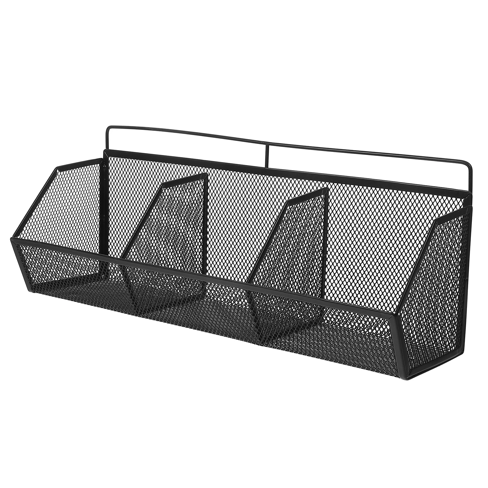 

Iron Slanted Storage Basket Hollow Wall Hanging Kitchen Bathroom Wire Metal Organizer Wardrobe Storage Baskets