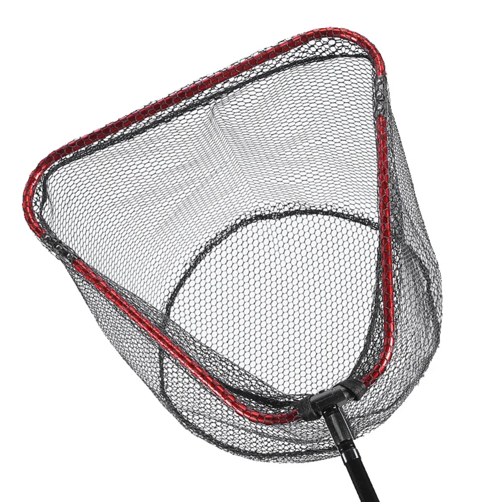 

Aluminum Alloy Fishing Net Collapsible Fishing Net Coated Nylon Netting Fish-friendly Hexagonal Mesh For Boat Fishing