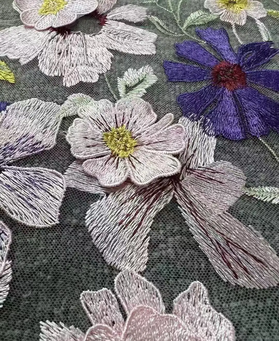 أقمشة الدانتيل الزهور الملونة لفساتين القماش DIY والإكسسوارات والمنسوجات المنزلية