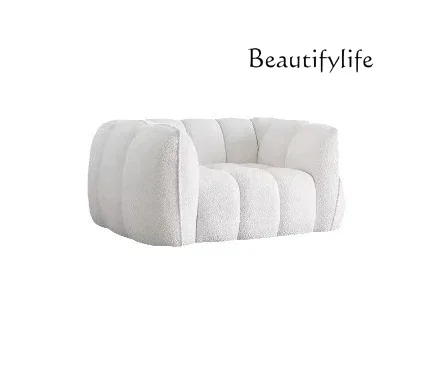 

Nordic cream style fabric sofa household simple straight leisure sofa