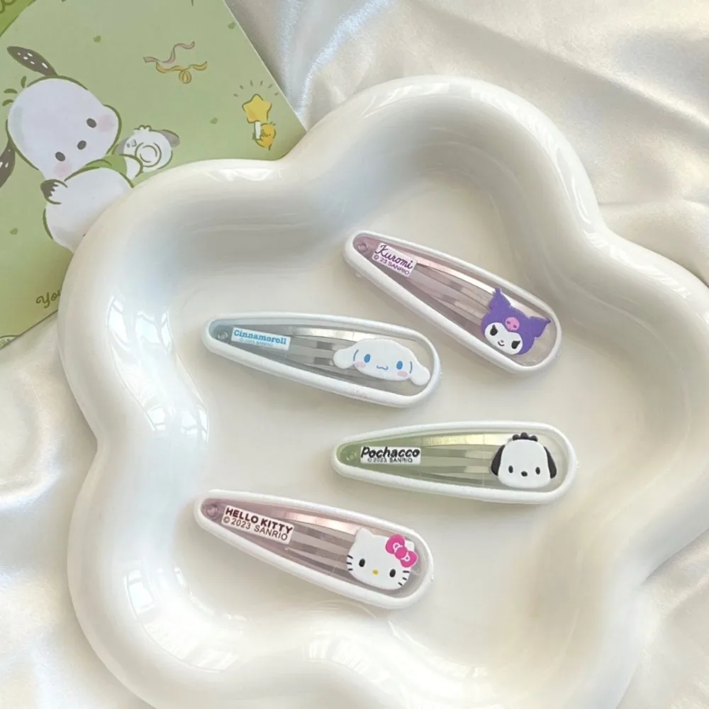 Miniso Sanrio Kulo Mipacha Dog Translucent Couple Hairpin Card Love Cartoon Hemming Bangs Clip Headgear Girly Heart