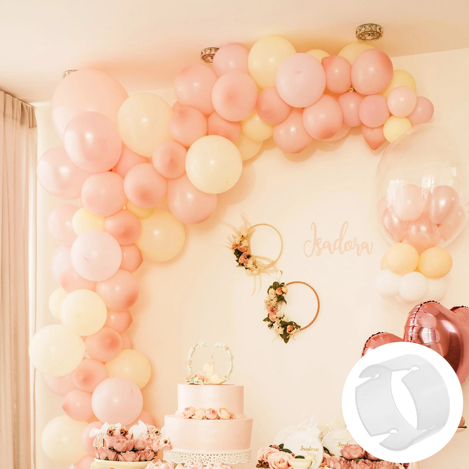 

300pcs Clips Stable Circular Connectors Lightweight Wedding Birthday Party Event Decor Arch Frame Balloon Garland Clips