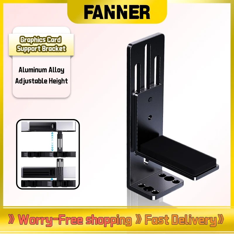 

Держатель видеокарты, регулируемый 8-95 мм кронштейн для видеокарты, держатель графического процессора для ITX/ATX, чехол для настольного ПК, аксессуар, предотвращает провисание