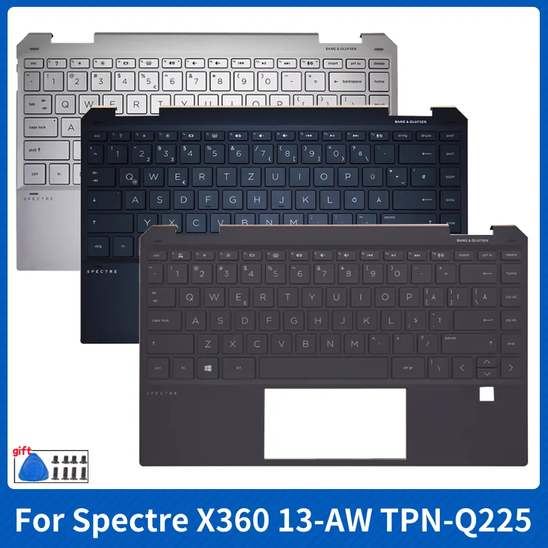 

New Origianl For HP Spectre X360 13-AW TPN-Q225 US/GR/SW/FR Keyboard With Palmrest Cover Laptop replacement keyboard Case Series