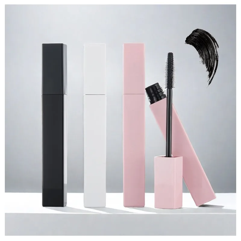 New In Stock No logo pink tube curled thick black mascara Private Label Mascara