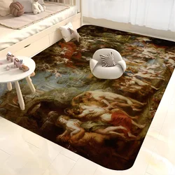 Renaissance art Painting Bath Mat Kids Room Bedroom Decoration Balcony Anti-Slip Doormat Living Room Alfombra