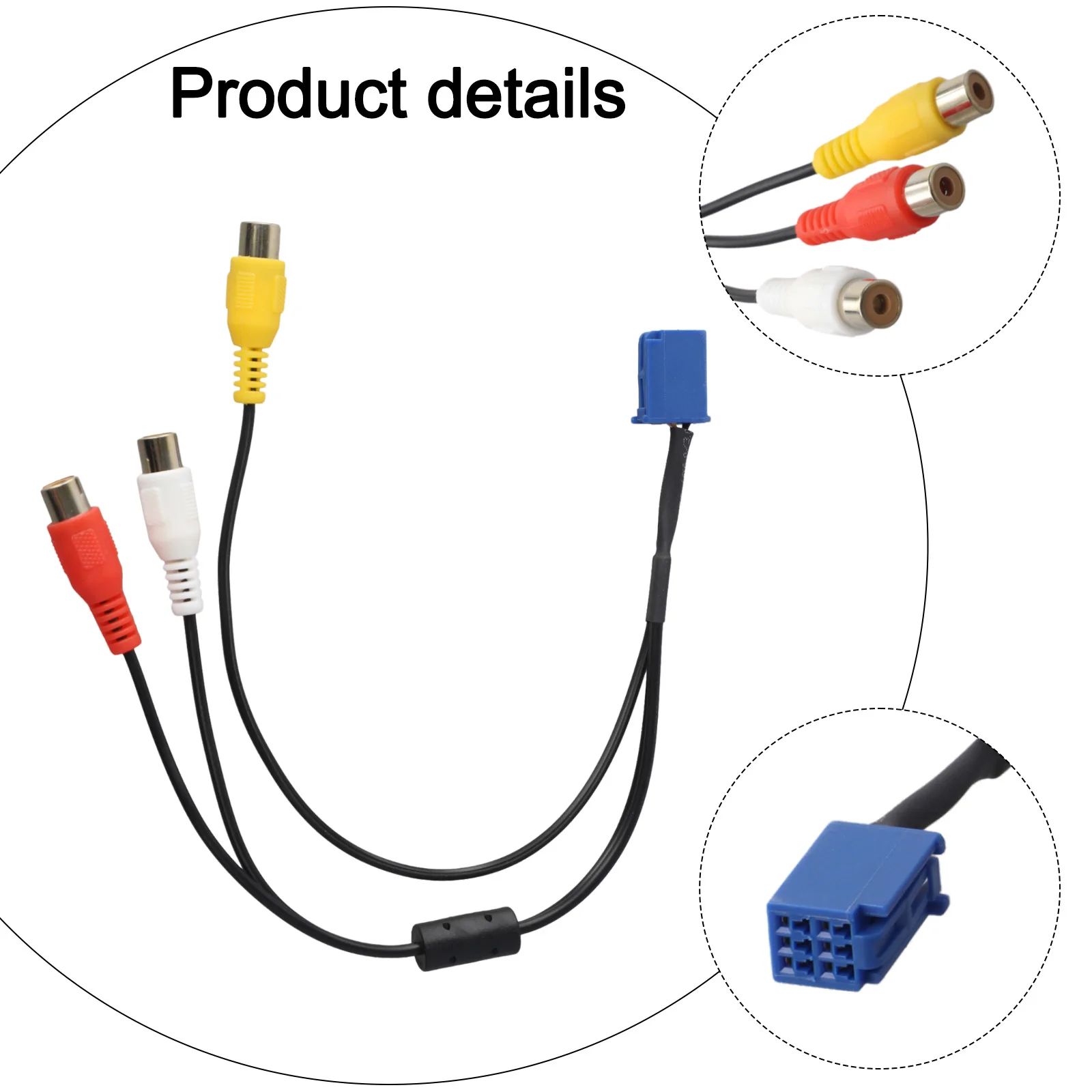 

AV Port Adapter VTR Cable Practical Use Reliable Performance Waterproof Design Wear-resistant Material Black Finish