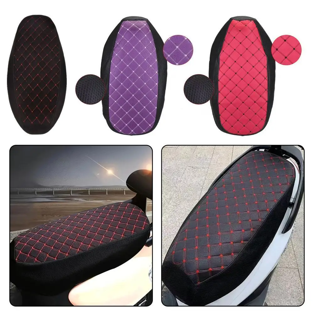 

Motorcycle Seat Cover PU Leather Seat Motor Waterproof Scooter Seats Cushion Sunproof Pad Cushion Seat Cover