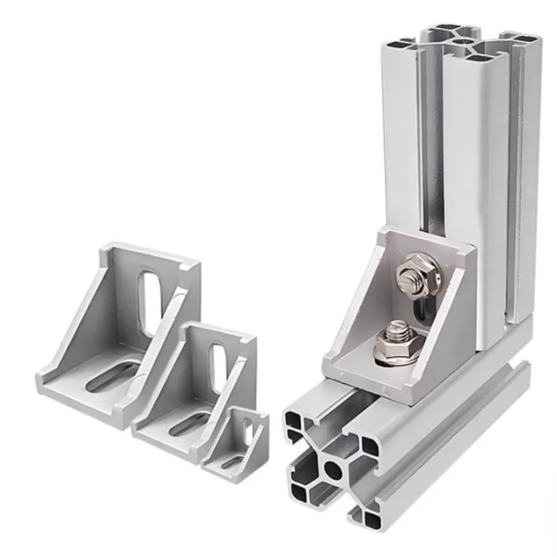 2020 2028 3030 4040 4545 Brackets Corner for 20S/30S/40S/45S/60S/80S Fitting Angle L Connector Aluminum Profile Accessories