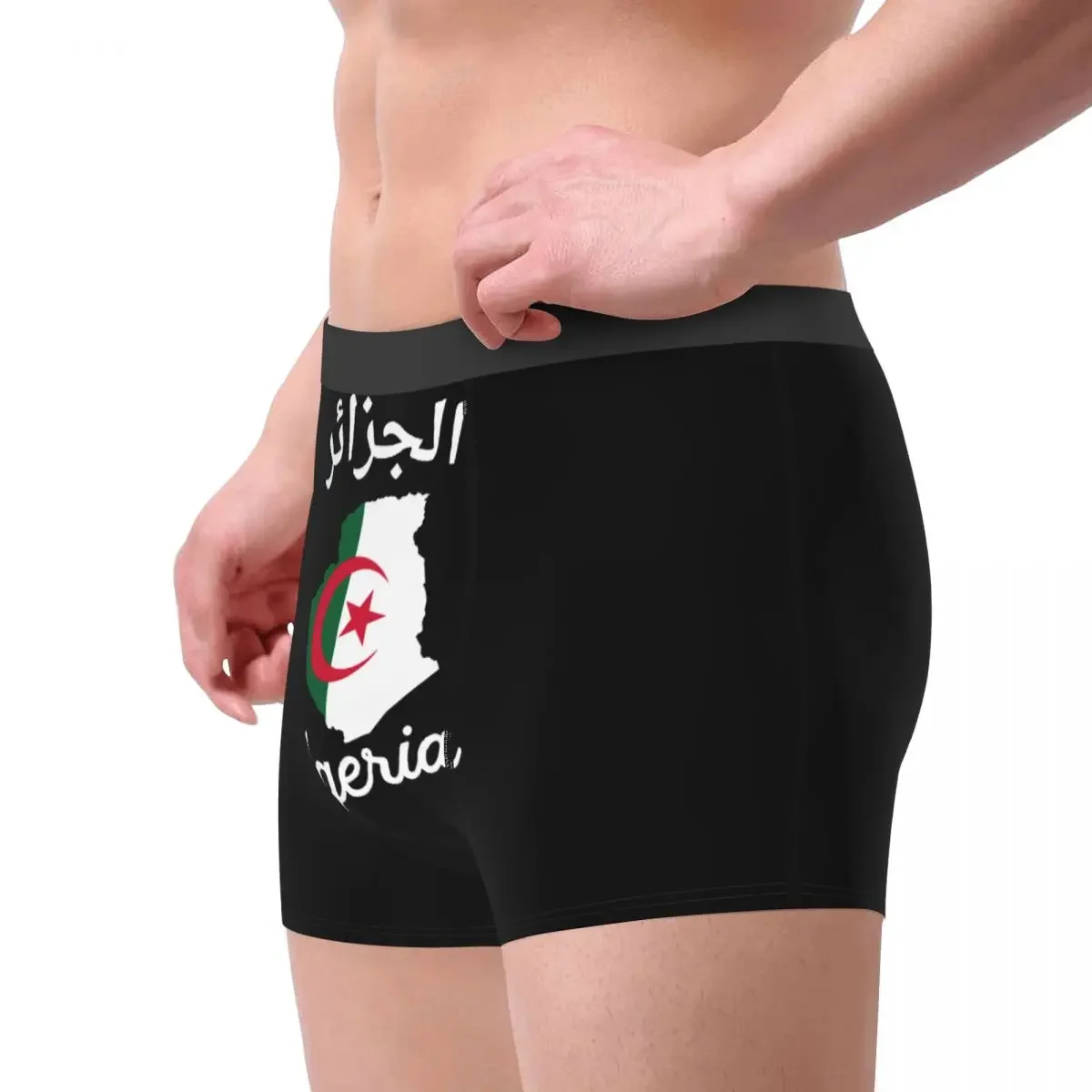 Men Boxer Shorts Panties Algeria Flag Map Soft Underwear Algerian Homme Novelty S-XXL Underpants