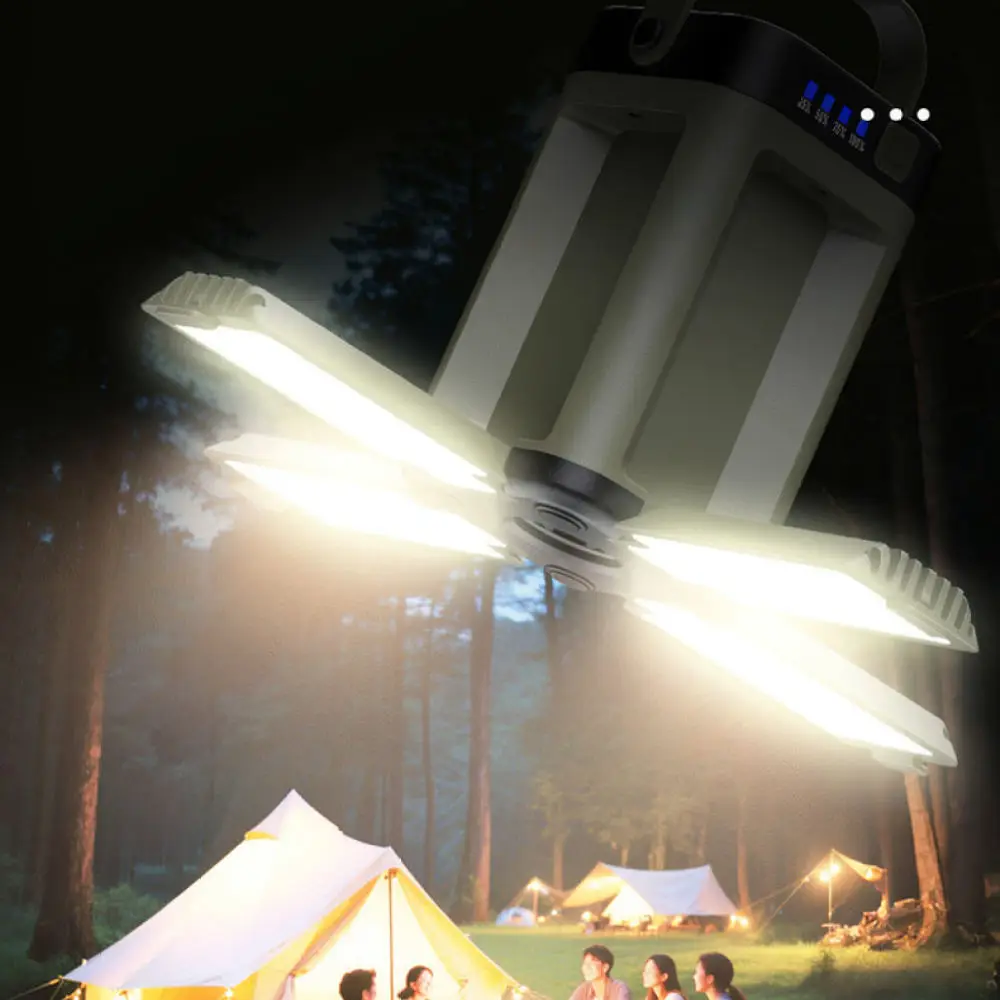Outdoor Foldable Solar Led Lantern Camping Light Portable Emergency Lamp Hiking Tent Lighting Repair Work Torch