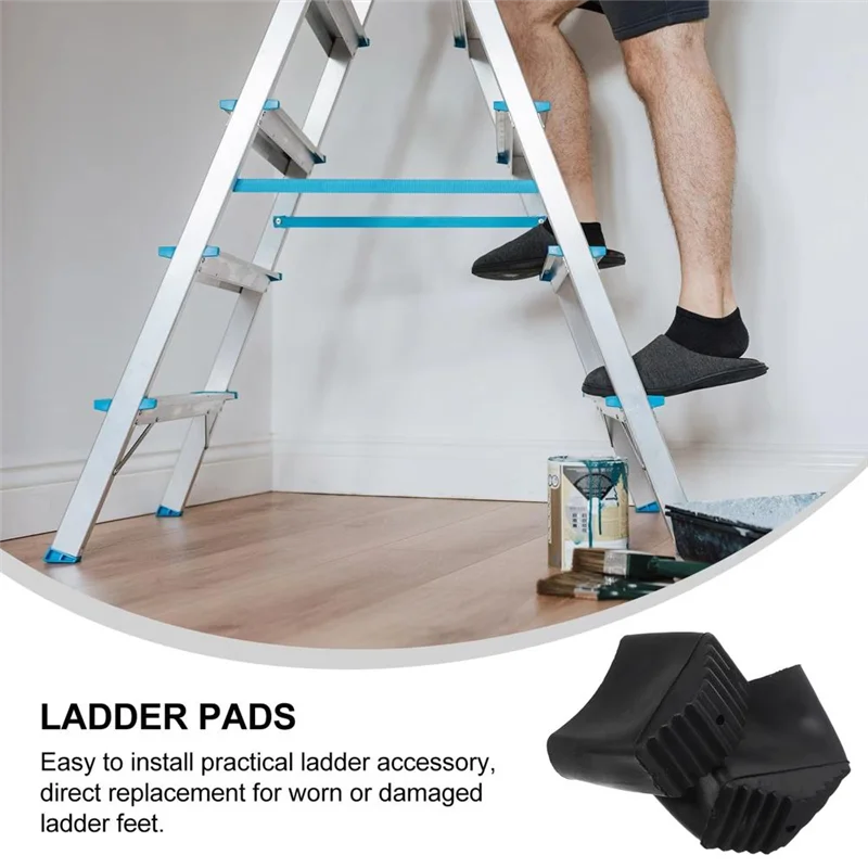 WORTHOWN-Chair Legs Telescoping Ladder Protective Pad Suite Protector Step Household Ladder Covers Rubber Ladder Feet Ladder Acc