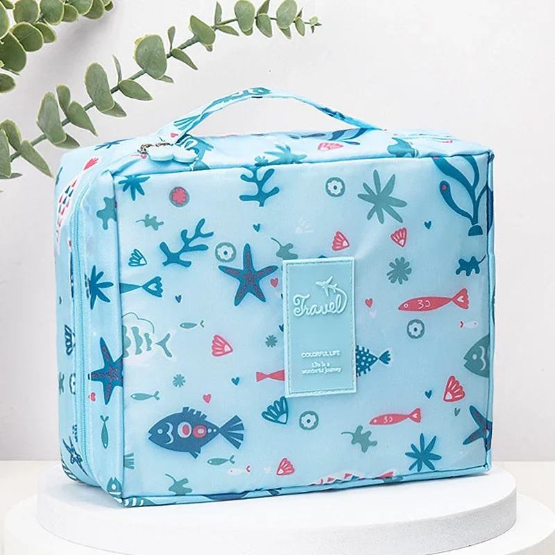 Designer Luxury Portable Cosmetic Storage Bag Makeup Pouch Women Large Multi-compartment Travel Wash Toilet Bathroom Organizers