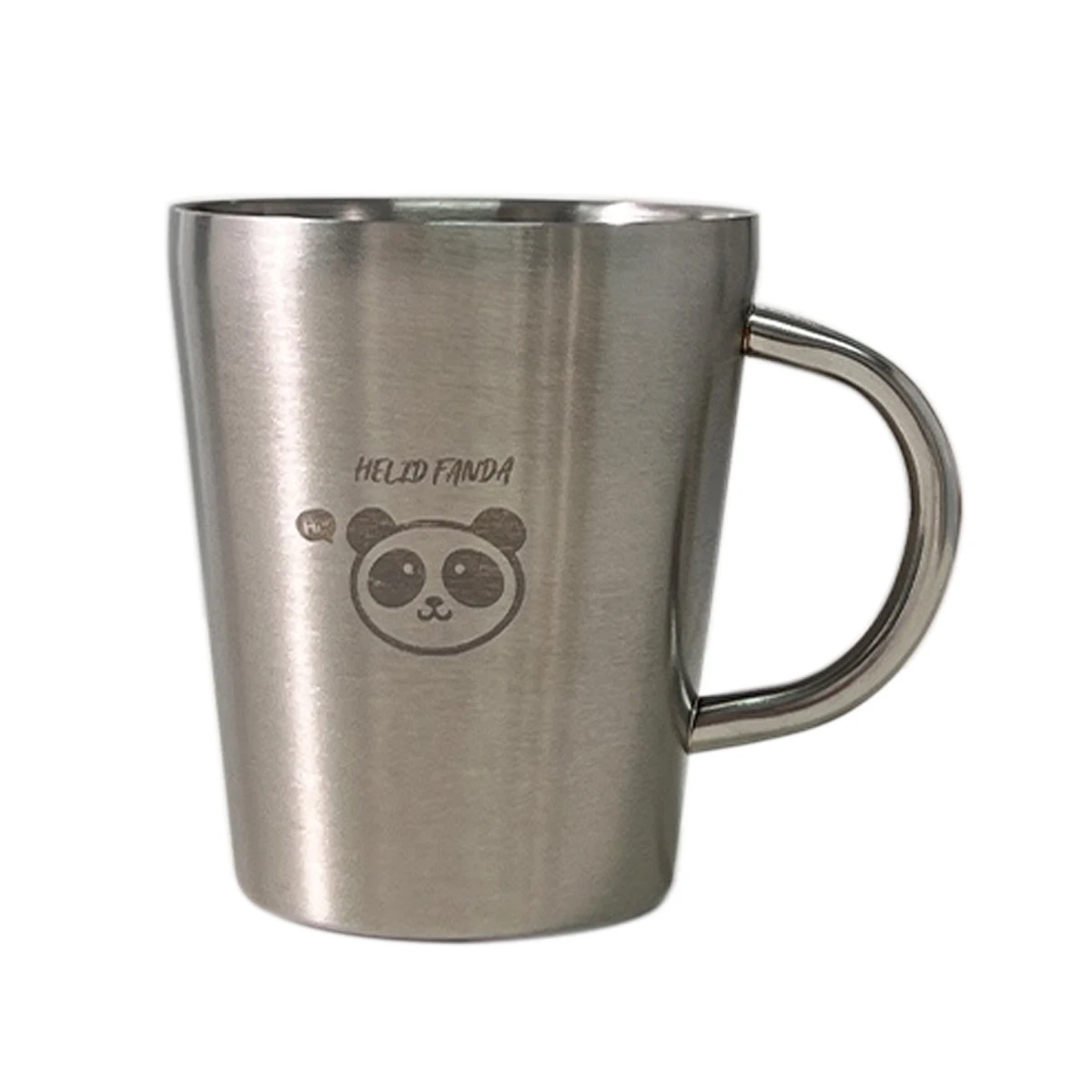 Leuke dubbelwandige koffiemok 304 roestvrij staal kindertumblerbekers met handvat anti-verbrandings drinkbeker koud warm drinkgerei 