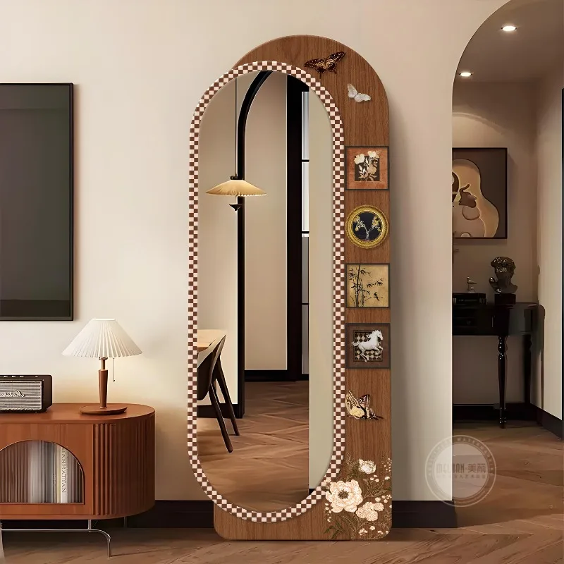 Modern Items Mirror Art Hanging Makeup Star Funky Luxury Long Girls Mirror Nordic Irregular Cute Oval Espelhos Home Decorations