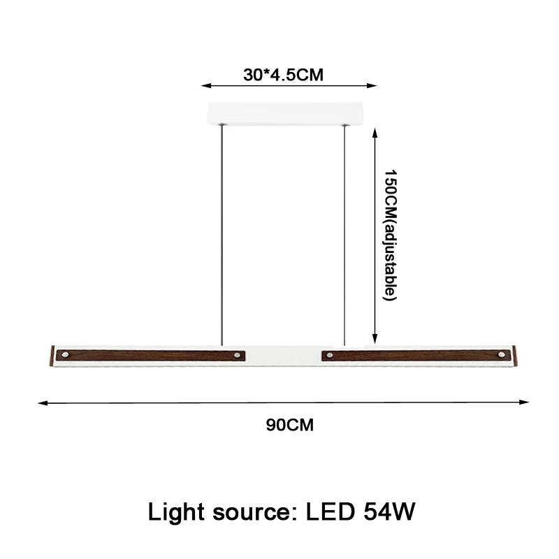 Mid-Century Modern LED Chandelier Dual Illumination Walnut Pendant Light for Dining Room Bar Vintage Minimalist Lighting Design