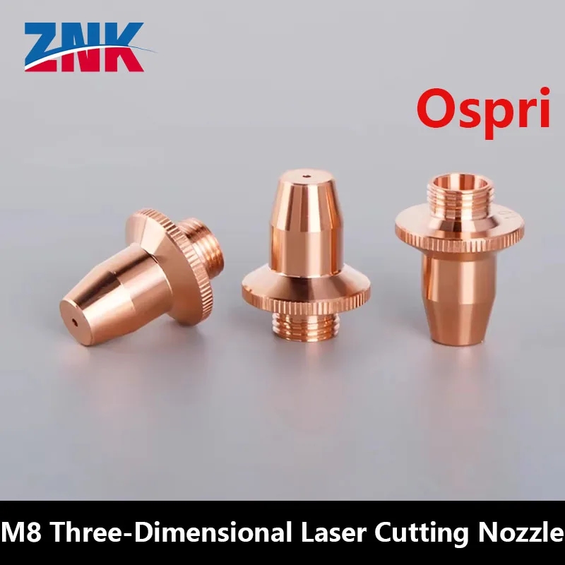 Laser cutting machine cutting nozzle Ospri pipe cutting machine nozzle three-dimensional M8 single/double layer copper nozzle