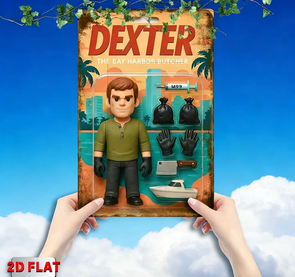 HD Tin Sign Vintage Dexter The Bay Harbor Butcher Wall Decor - Retro 2D Flat Dexter Morgan TV Show Art Metal Tin Sign for Man Ca