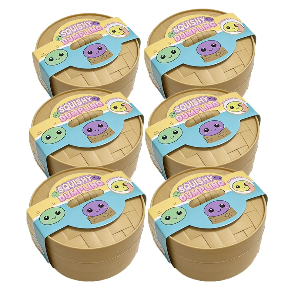 Dumpling Pressure Dumpling Squishies Schattig Kleurrijk Broodje Speelgoed Langzaam Stijgend Stressverlichtend Fidget Speelgoed voor Kinderen Volwassenen Anti-Angst Cadeau