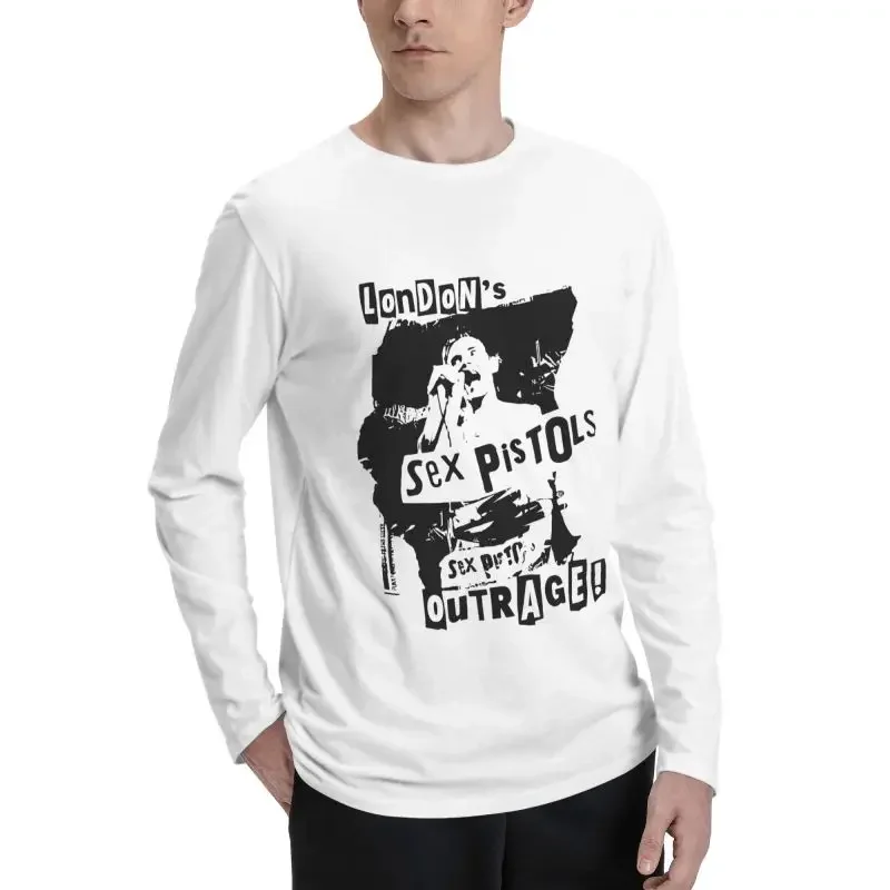 الجنس مسدسات Londons الغضب الأحمر سيد الحلقة طويلة الأكمام تي شيرت تي شيرت تي شيرت لينة القطن الهيب هوب الشارع الشهير