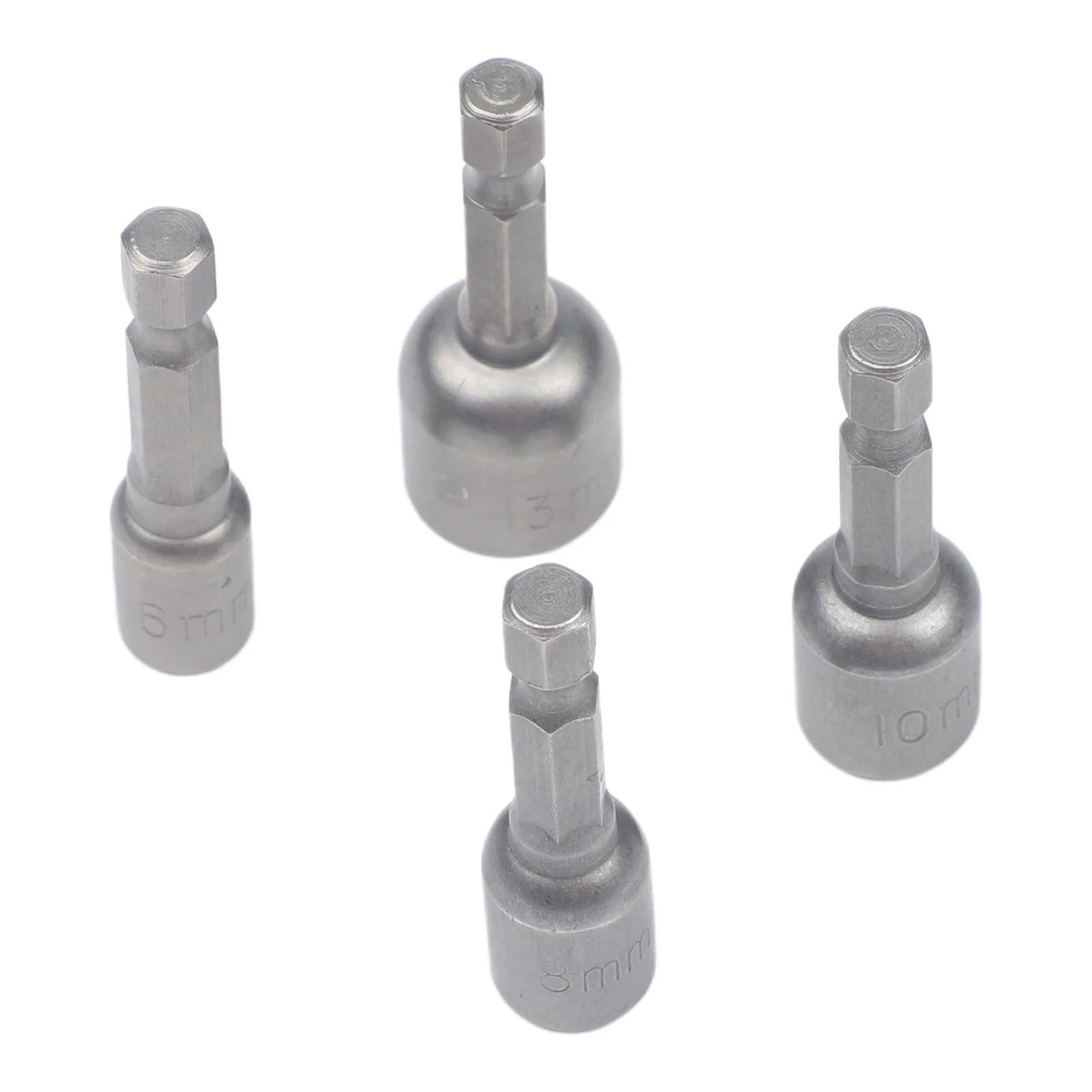 4pcs Magnetic Nut Driver Drill Socket Set 4-piece Set Chrome Vanadium Steel Material Extended Length For Reach