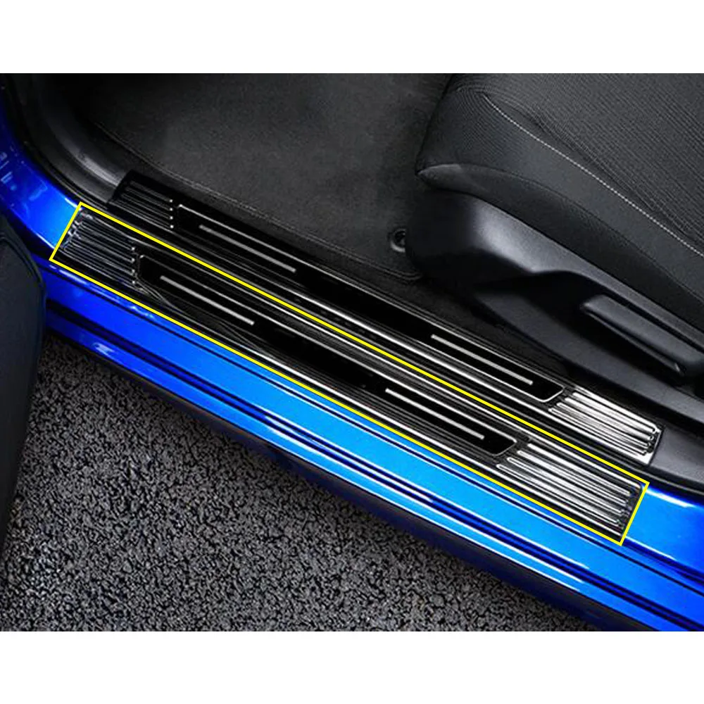 External Door Sill Scuff Plate Cover Trim Stainless Steel Threshold Accessories Pedal For Honda Civic 11th Gen 2022 2023 2024