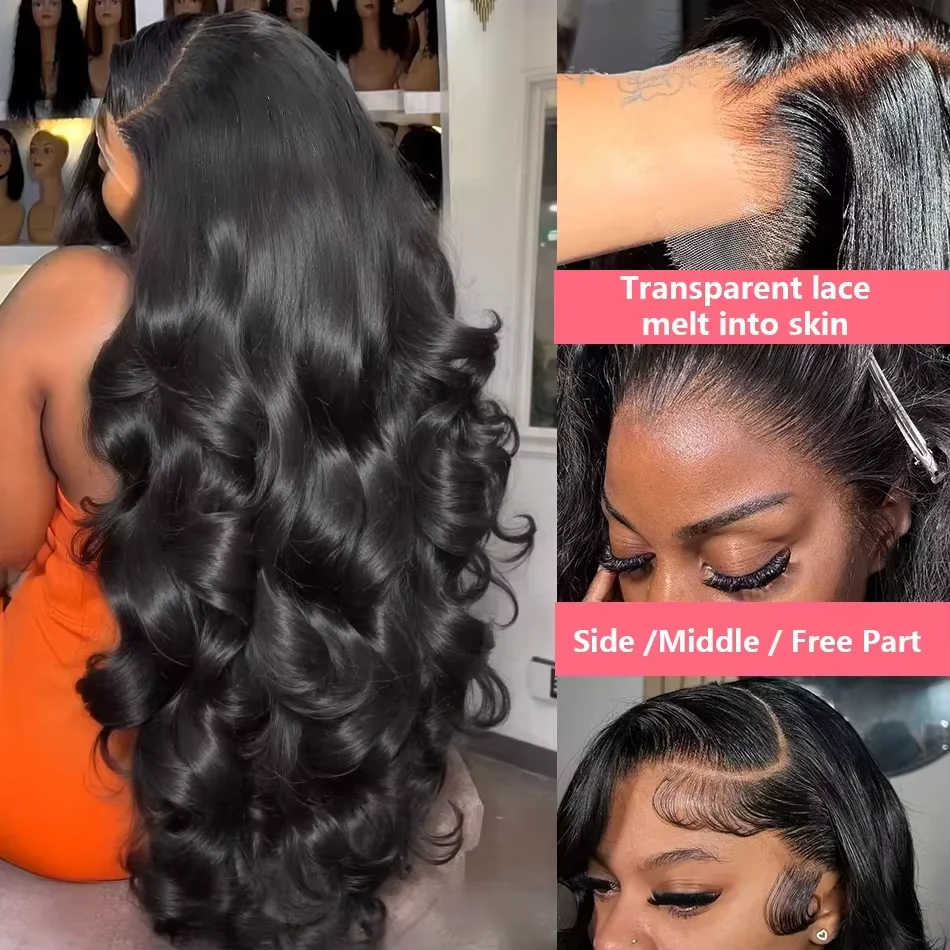 

220% 30-40-дюймовые бразильские парики с эффектом Body Wave, предварительно подготовленные, без клея, с HD-кружевом 13x4 и 13x6, для женщин, из натуральных волос