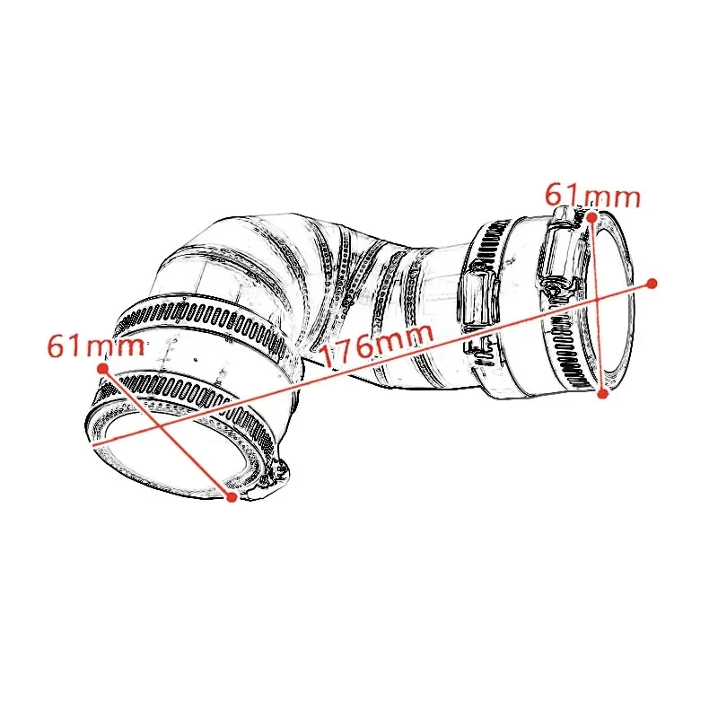 أنبوب عادم من الفولاذ المقاوم للصدأ لفيسبا ، ملحقات الدراجات النارية ، أنبوب وصلة لـ GTV300 ، GTS200 ، GTS250 ، GTS300 ، GTS ، جناج ، يهو ، يهو ، ، ، من-20 ، #6