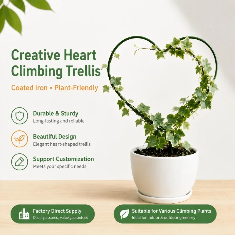 Garden Round Plant Support Cage, Half Circle Flower Trellis Stakes for Climbing Plants, Indoor Potted Plant Holder, Semi-Circl2