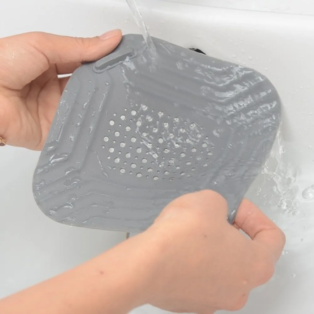 Anti-blocking Sink Strainer Floor Drain Hair Clean Up Mesh Trap Square Shape Shower Drain Pad Kitchen Bathroom Accessories