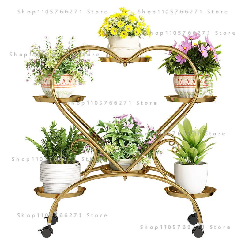 Metal Plant Stand Flower Pot Display Rack  Planter Shelves Indoor Storage Shelf For Home Balcony Living Room Patio Garden